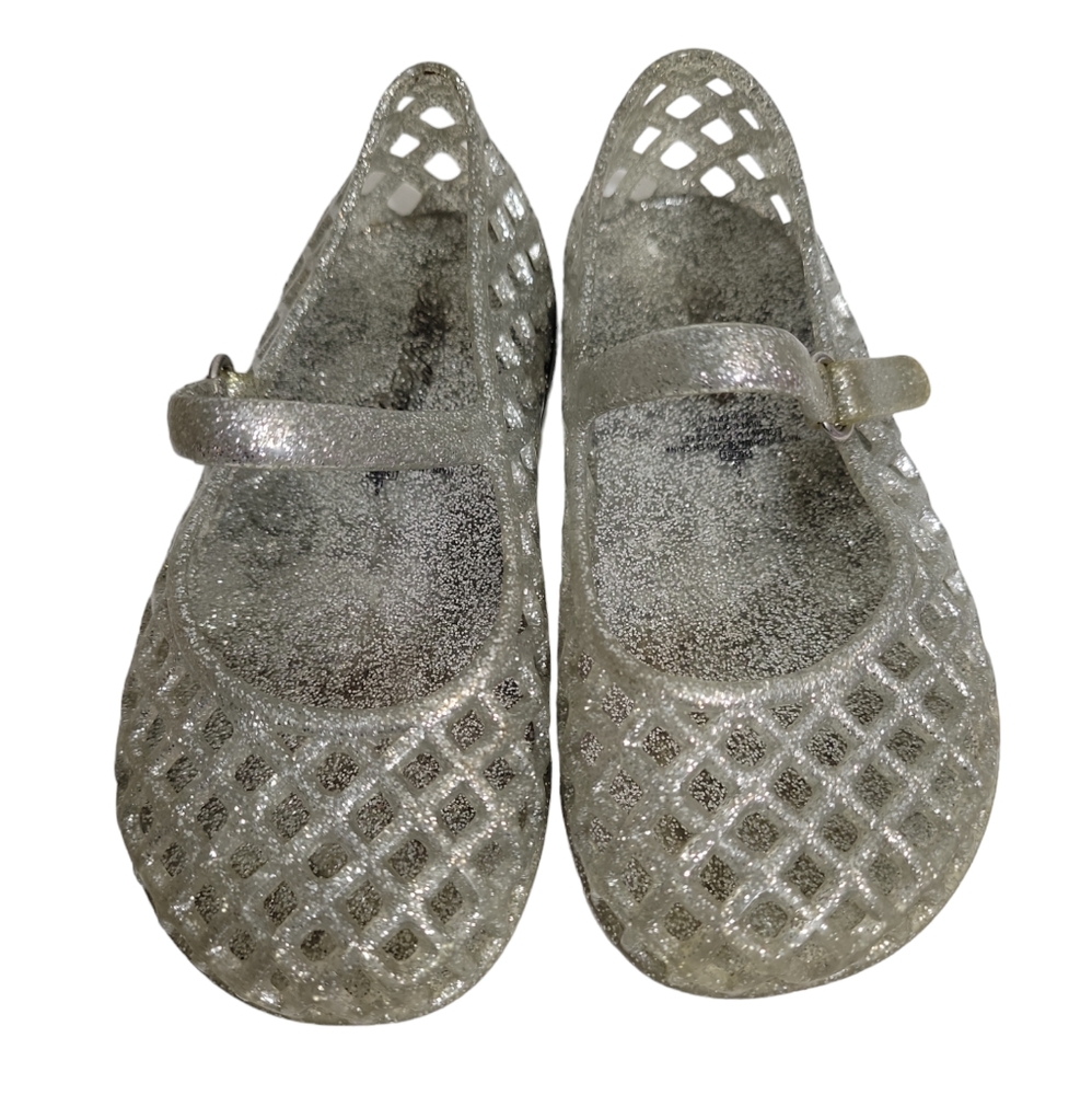 Old Navy Sparkly Jelly Shoes, Silver,  8T
